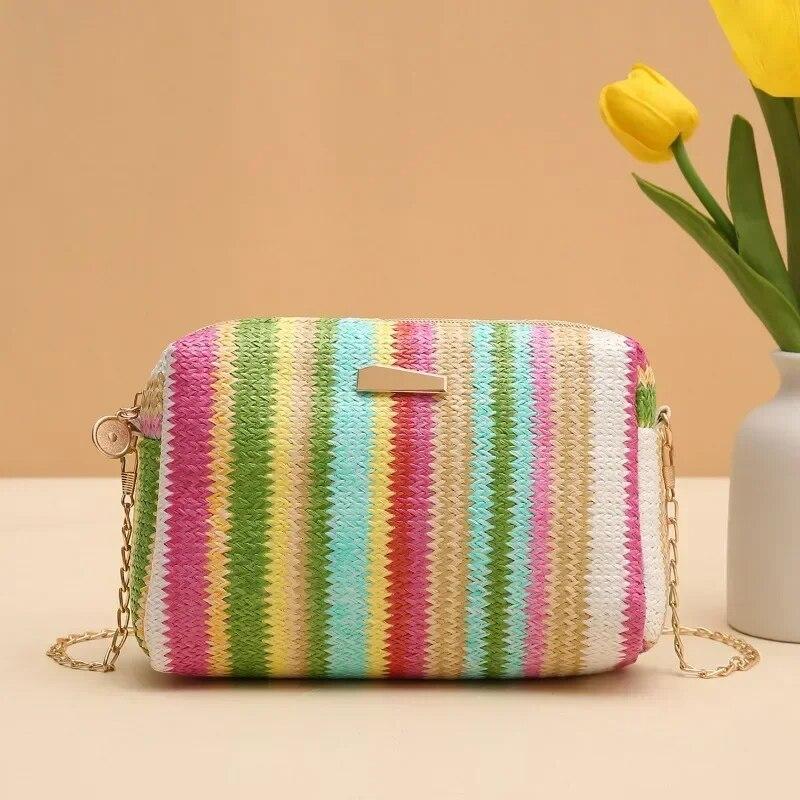 Rattan Stricken Frauen Stroh Tasche Strand Sommer Kette Kleine Geldbörse und Handtasche Weibliche Schulter Umhängetaschen Reise Design Flap Bag gelb Rattan Stricken Frauen Stroh Tasche Strand Sommer Kette Kleine Geldbörse und Handtasche Weibliche Schulter Umhängetaschen Reise Design Flap Bag gelb von Joom DACH