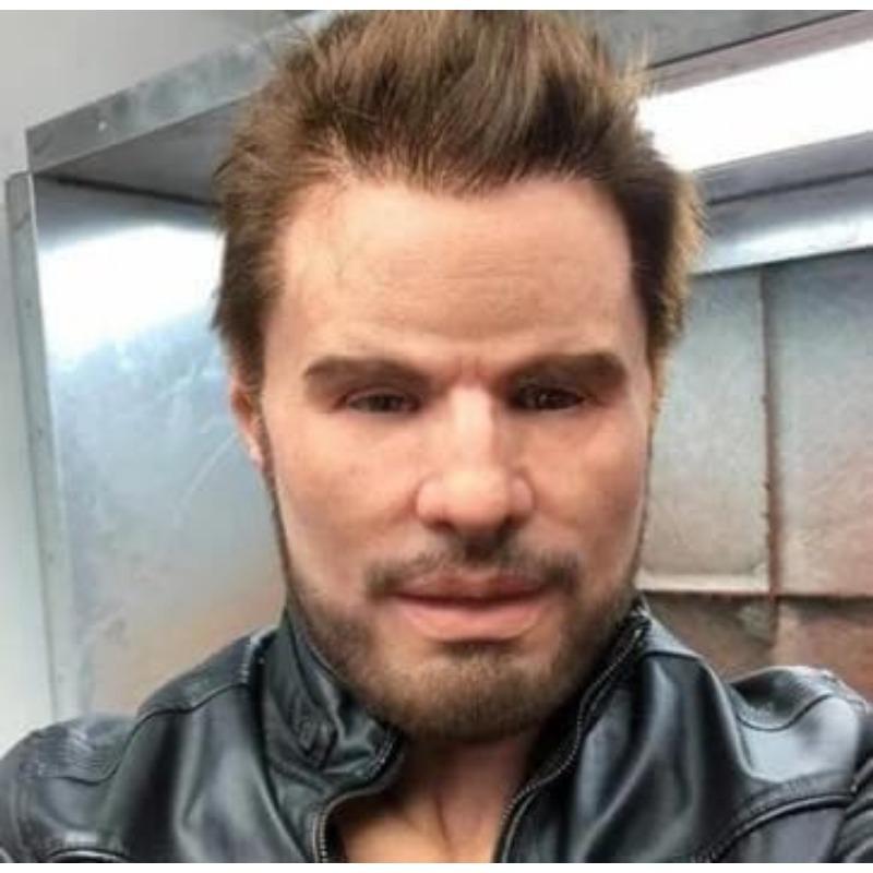 Realistische, hübsche Maske für junge Männer und alte Damen – perfekt für Halloween- und Cosplay-Kostüme. yong man golden hair von Joom DACH