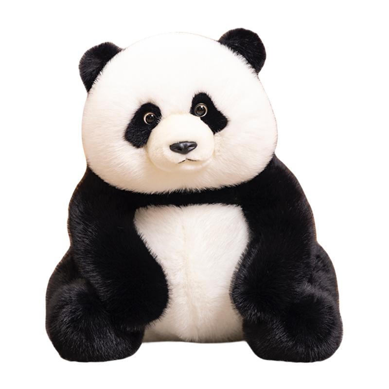 Realistische riesige Kuscheltiere Panda Baby Plüschtier Niedliche Pandas Puppen Superweiches Umarmungskissen für Kinder Geburtstagsgeschenke Heimdekoration about 28cm von Joom DACH