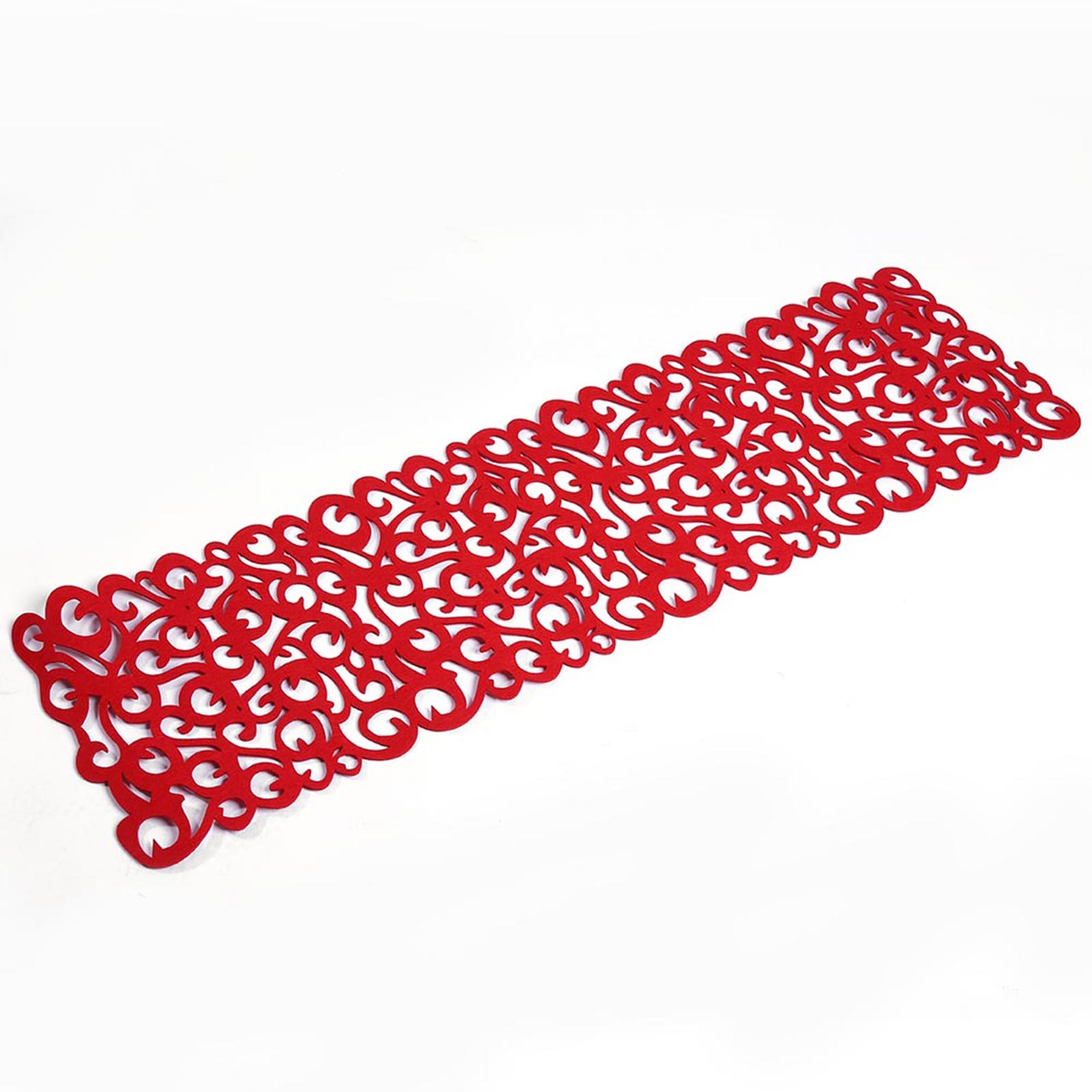 Rechteckige Form Filz Tischdecke Läufer Tischsets Tischsets Haushaltsdekorationen(rot) von Joom DACH