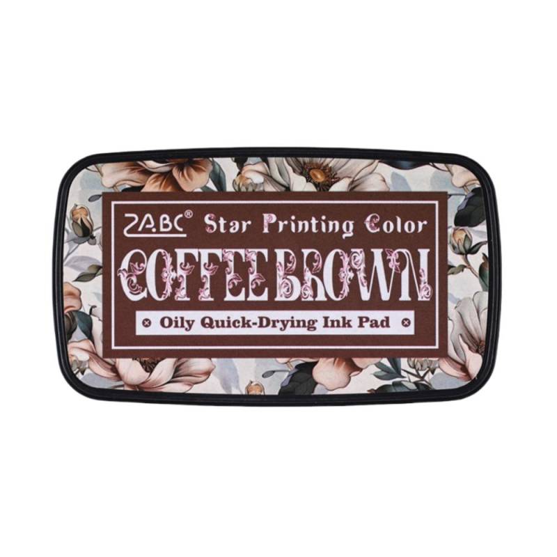Rechteckiger Selbstfärbestempel Farbiges Stempelkissen Neue Schülermaterialien für Planerstempel Scrapbook kaffeebraun von Joom DACH