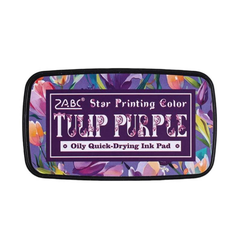 Rechteckiger Selbstfärbestempel Farbiges Stempelkissen Neue Schülermaterialien für Planerstempel Scrapbook violett von Joom DACH