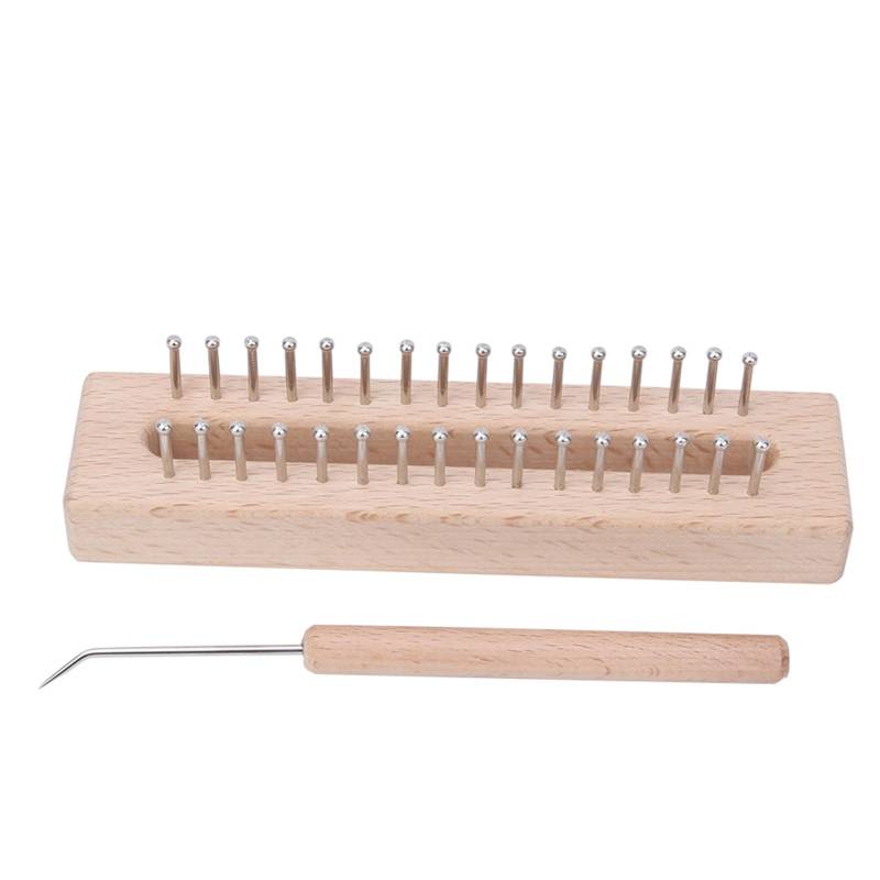 Rechteckiger Strickrahmen Hand Holz Webmaschine Kinder Webspielzeug mit Ellbogen Häkelnadel Rechteckiger Strickrahmen Hand Holz Webmaschine Kinder Webspielzeug mit Ellbogen Häkelnadel von Joom DACH