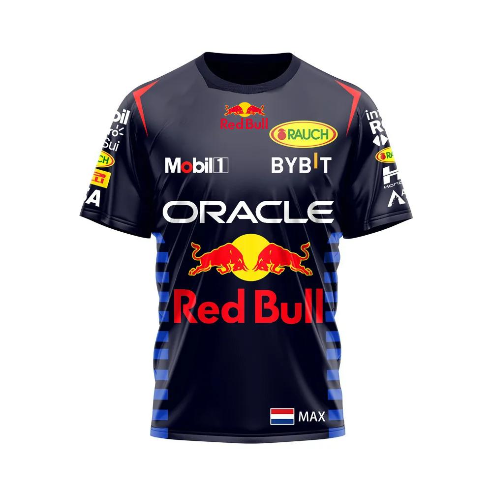 Red Bull Racing Herren T-Shirt 2025 Neu Sport Freizeit Damen 3D-gedrucktes T-Shirt Sommer Schnelltrocknend Atmungsaktiv Markenkleidung S von Joom DACH