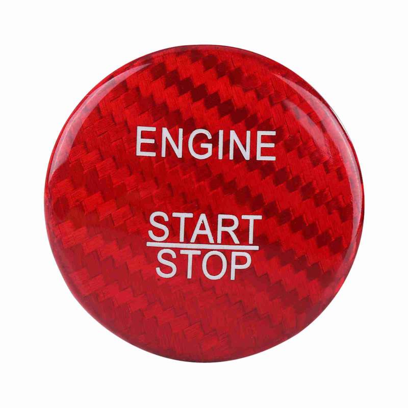 Red Carbon Fiber Motor Start Knopf Abdeckung Trim für Mercedes Benz ABC GLC GLA CLA ML Klasse rot von Joom DACH