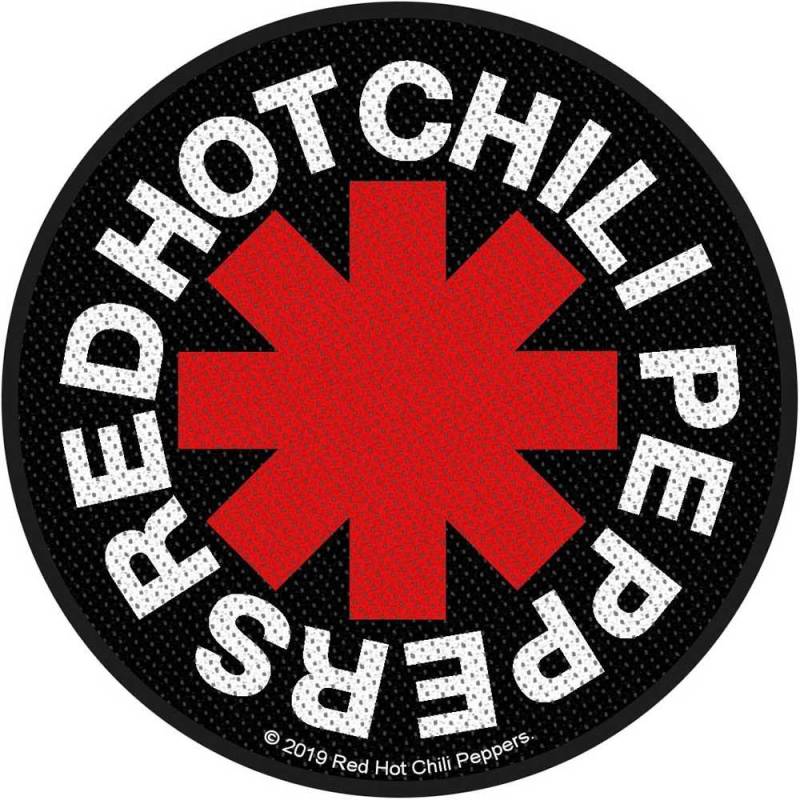 Red Hot Chilli Peppers Gewebter Sternchen-Aufnäher One Size schwarz/rot von Joom DACH