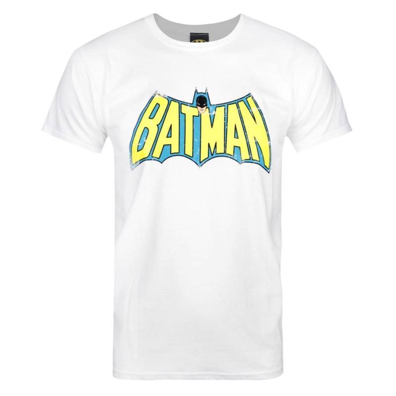 Red Label Herren-T-Shirt mit Batman-Retro-Logo S weiß von Joom DACH