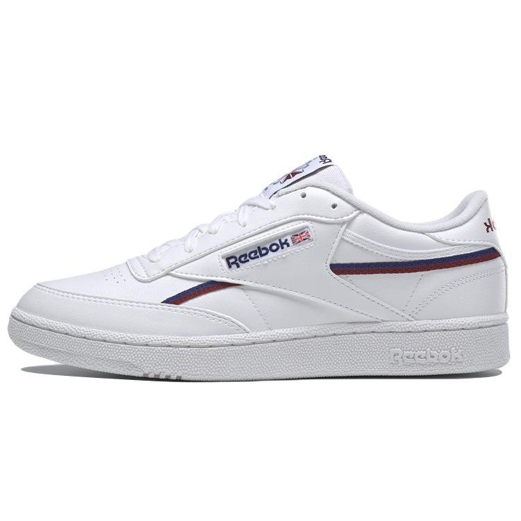 Reebok Club C 85 Vegan Weiß Classic Burgundy Herren Sneaker Schuhe-Weiß Classic-Cobalt GY7152 von Joom DACH
