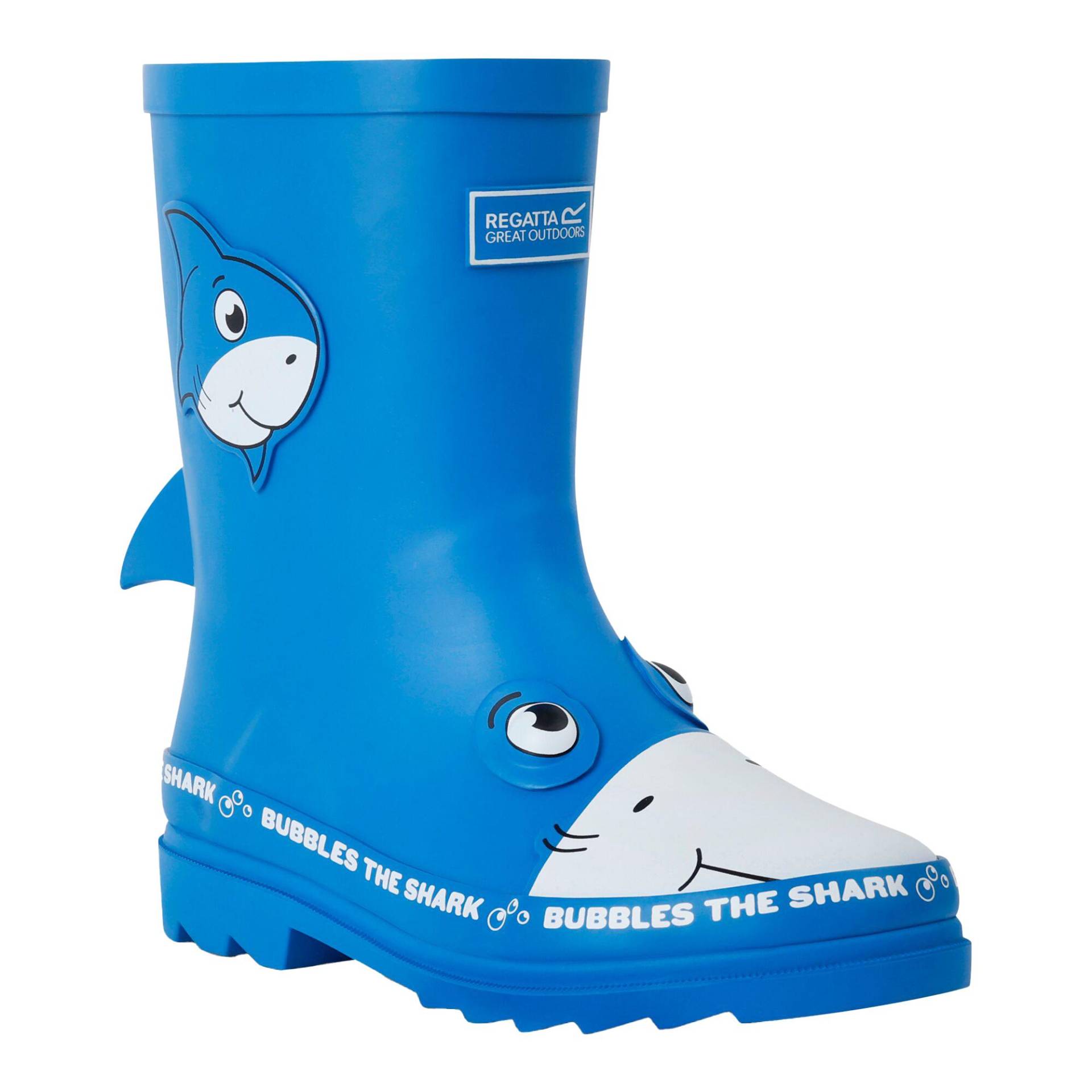 Regatta Kinder/Kids Mudplay II Bubbles Der Hai Gummistiefel 2 UK blau von Joom DACH