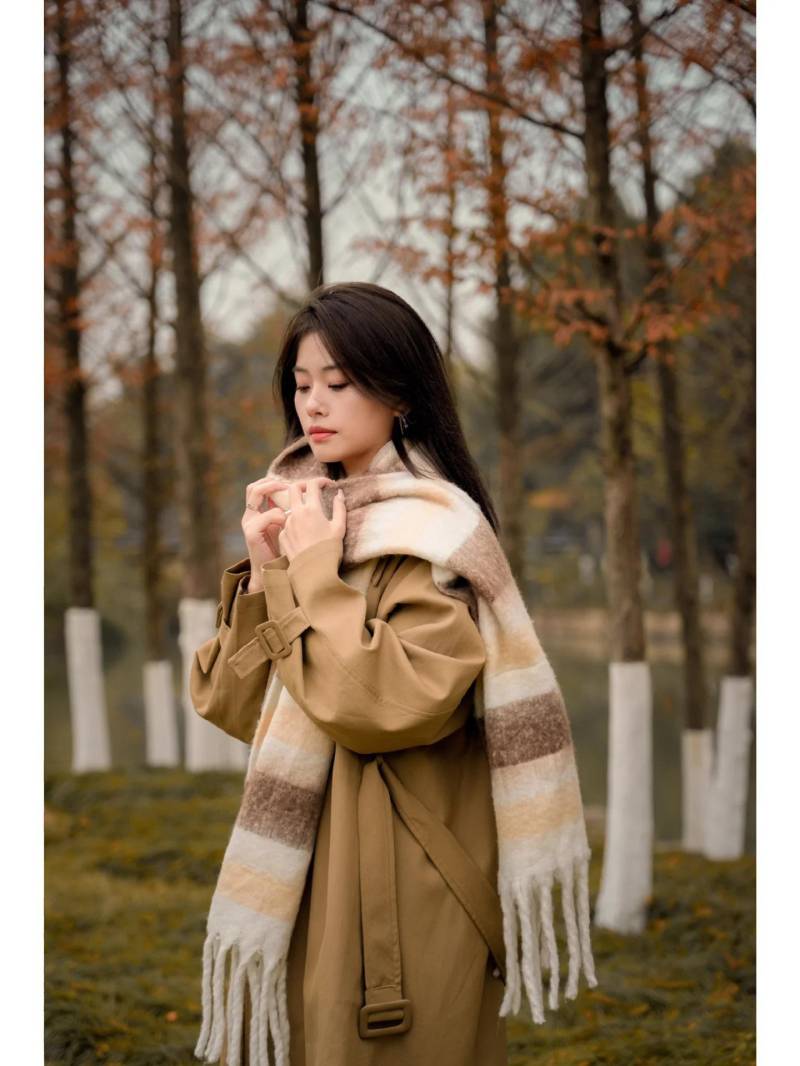 Regenbogen-Schal: Bunter Damen-Winterschal mit Karomuster - Trendig, warm und vielseitig für Studentinnen und Paare 240 cm von Joom DACH