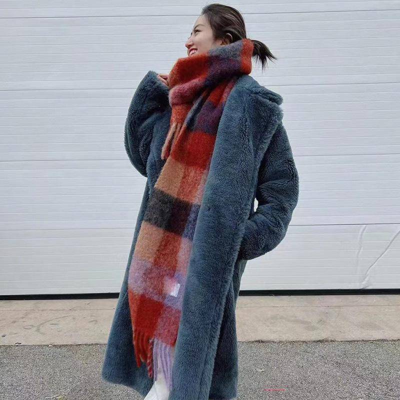 Regenbogen-Schal: Bunter Damen-Winterschal mit Karomuster - Trendig, warm und vielseitig für Studentinnen und Paare 240 cm von Joom DACH