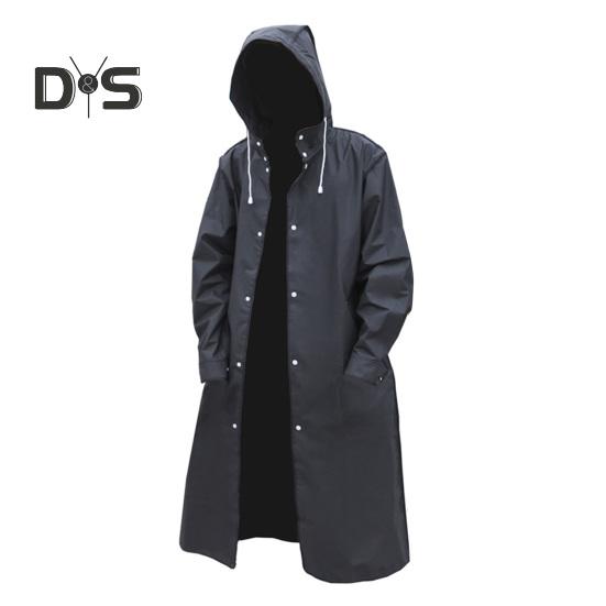 Regenponcho Herren Wasserdichter Langer Regenmantel Mit Kapuze Eva Regenmanteljacke Zum Wandern Radfahren Camping Angeln Outdoor-Aktivitäten XXXL schwarz von Joom DACH