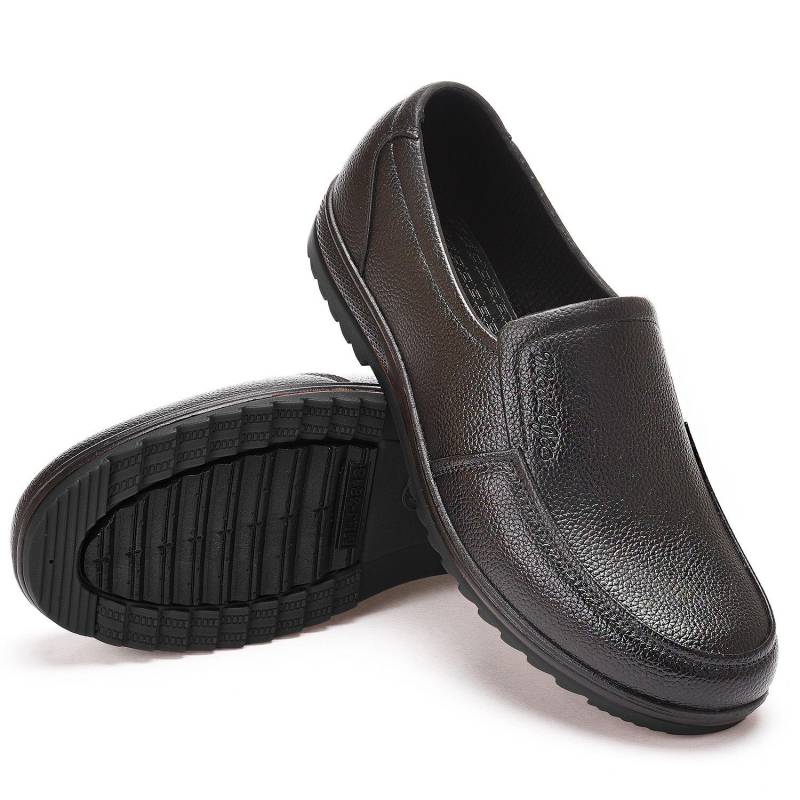 Regenschuhe mit Kunststoffsohle aus Rindsleder, rutschfeste Arbeitsschuhe für Herren mit kurzem Schlauch, wasserdichte Schuhe und Stiefel für die Angelbaustelle 45 von Joom DACH