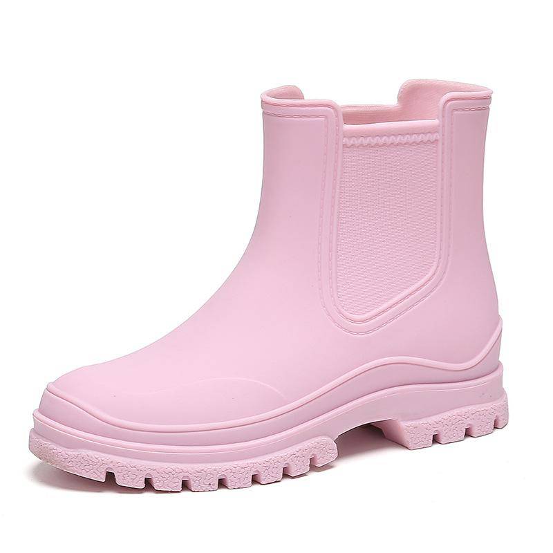Regenstiefel Damen, wasserdichte Chelsea-Stiefel aus Gummi, rutschfeste Regenschuhe, Angelschuhe, Wasserschuhe, Botas Lluvia Mujer 40 rosa von Joom DACH