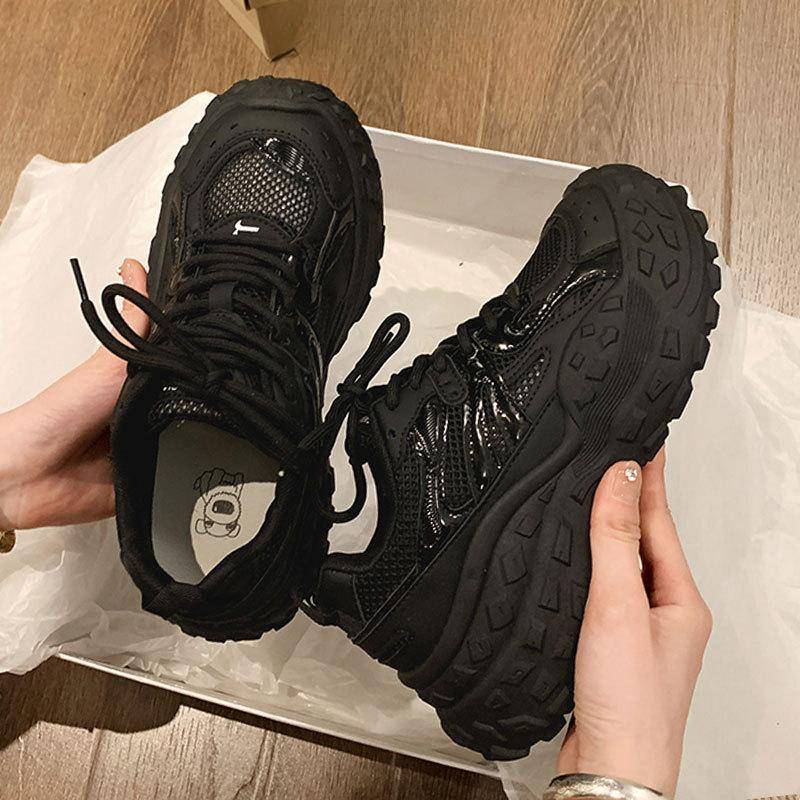 Reifensohle Paris Dad Schuhe Kinder Sommer Neu Mesh Atmungsaktiv Dicke Sohle Erhöhend Lässige Sportschuhe Damen 40 von Joom DACH