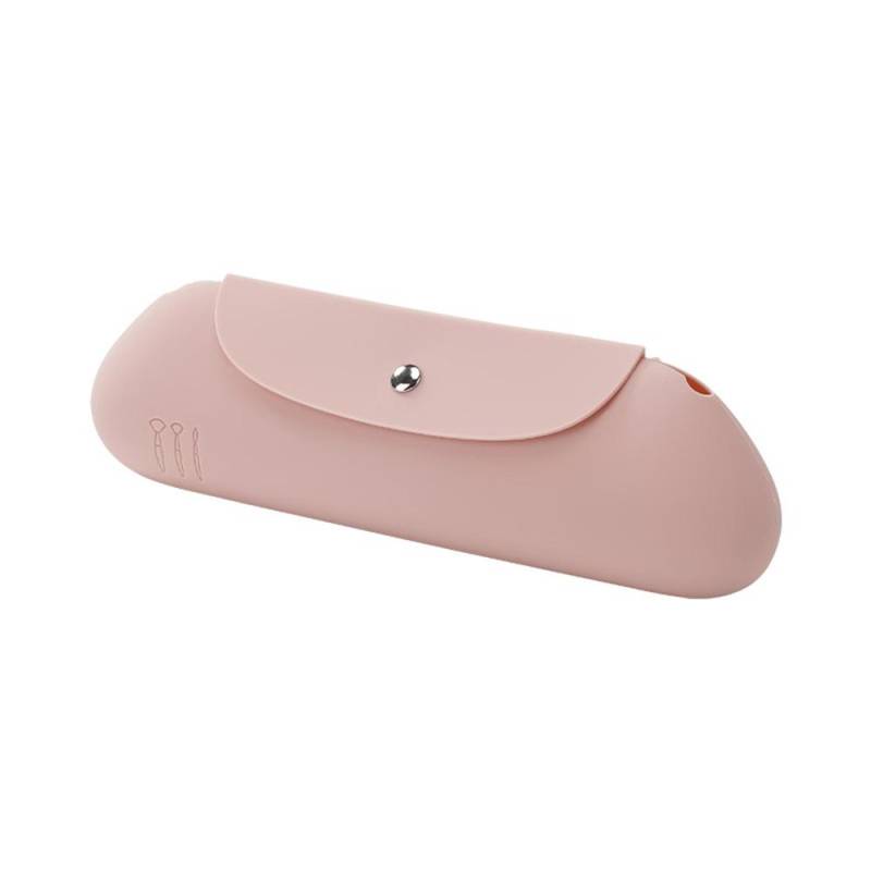 Reise Make-up Pinselhalter Silikon Kosmetikpinsel Tasche Make-up Werkzeug Etui Tragbar Wasserdicht Make-up Werkzeug Organizer Frauen Mädchen rosa von Joom DACH