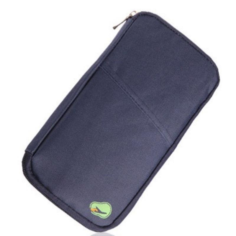 Reisebrieftasche, Reisepass, Kreditkartenetui, Organizer, Bargeldhalter, Dokumententasche, Multifunktions-Geldbörse, Reisetasche, Clutch, Aufbewahrungstasche navy blau von Joom DACH