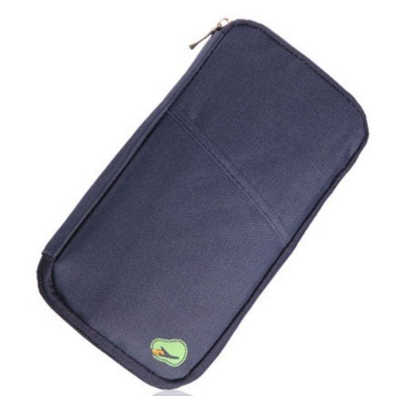 Reisebrieftasche, Reisepass, Kreditkartenetui, Organizer, Bargeldhalter, Dokumententasche, Multifunktions-Geldbörse, Reisetasche, Clutch, Aufbewahrungstasche navy blau von Joom DACH