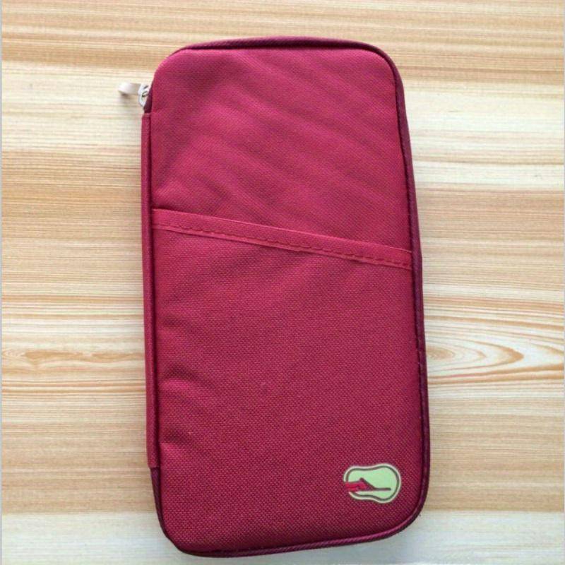 Reisebrieftasche, Reisepass, Kreditkartenetui, Organizer, Bargeldhalter, Dokumententasche, Multifunktions-Geldbörse, Reisetasche, Clutch, Aufbewahrungstasche rot von Joom DACH