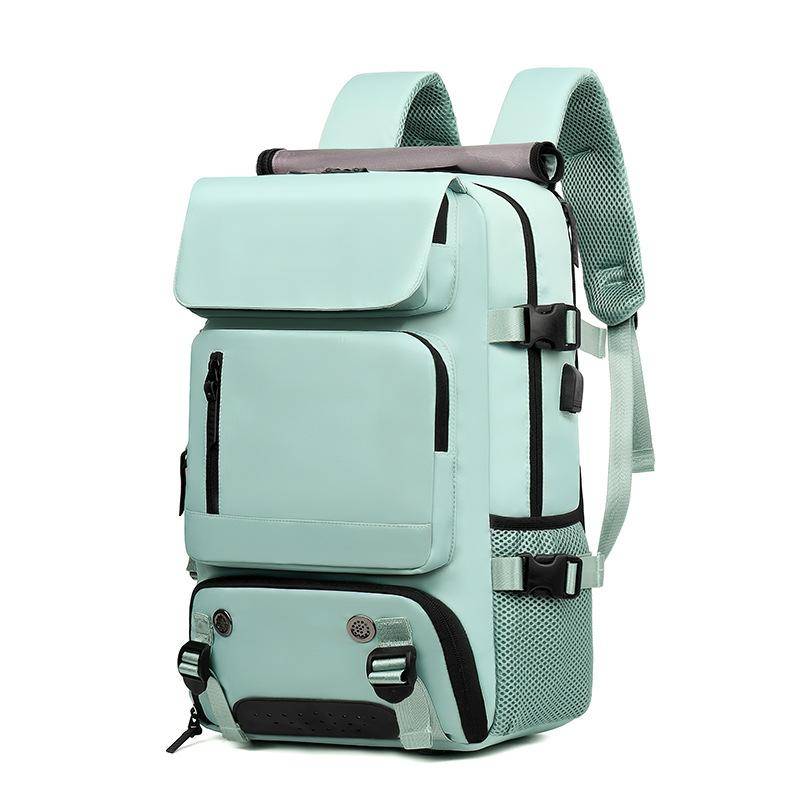 Reiserucksack für Damen, wasserdichter 16-Zoll-Business-Laptop-Rucksack mit Schuhtasche, verstecktem USB-Ladeanschluss, Wander- und Campingrucksack grün von Joom DACH
