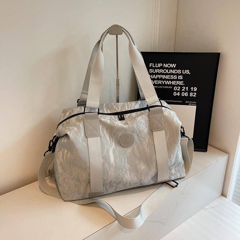 Reisetasche Großes Fassungsvermögen Ausflug Gepäcktasche Sport Yoga Tasche Damen Handgehaltene Sporttasche one size fits all silber von Joom DACH