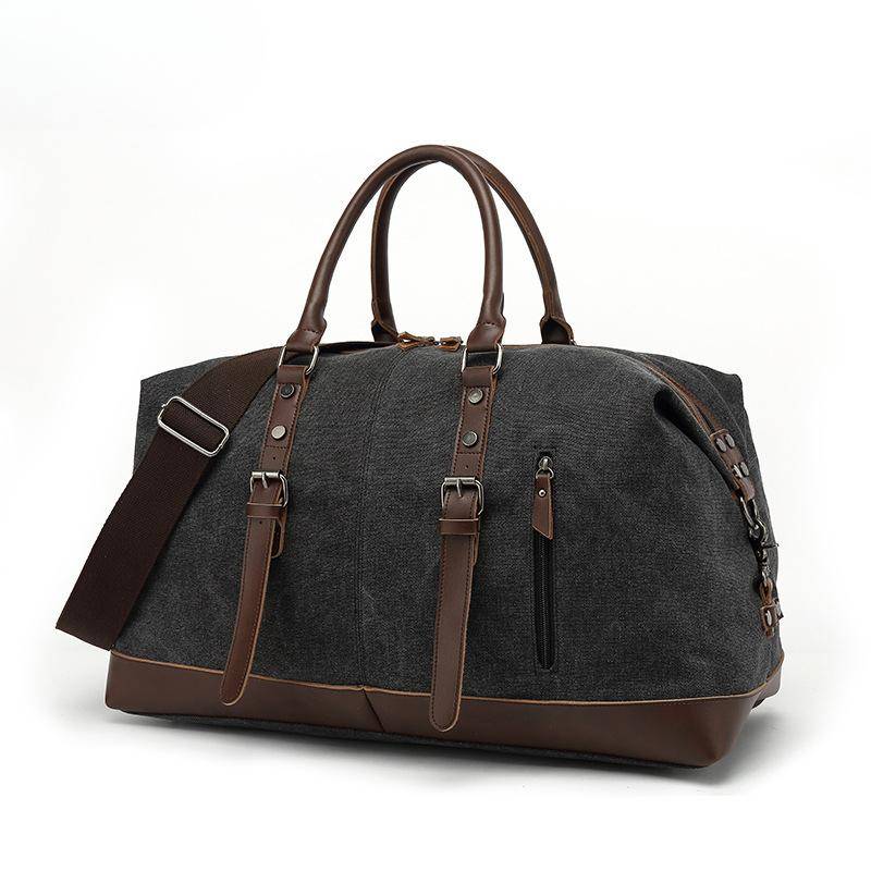 Reisetasche PU Seesack Herren Reiseaufbewahrung Yoga Fitness Tasche Reise Umzug Canvas schwarz von Joom DACH