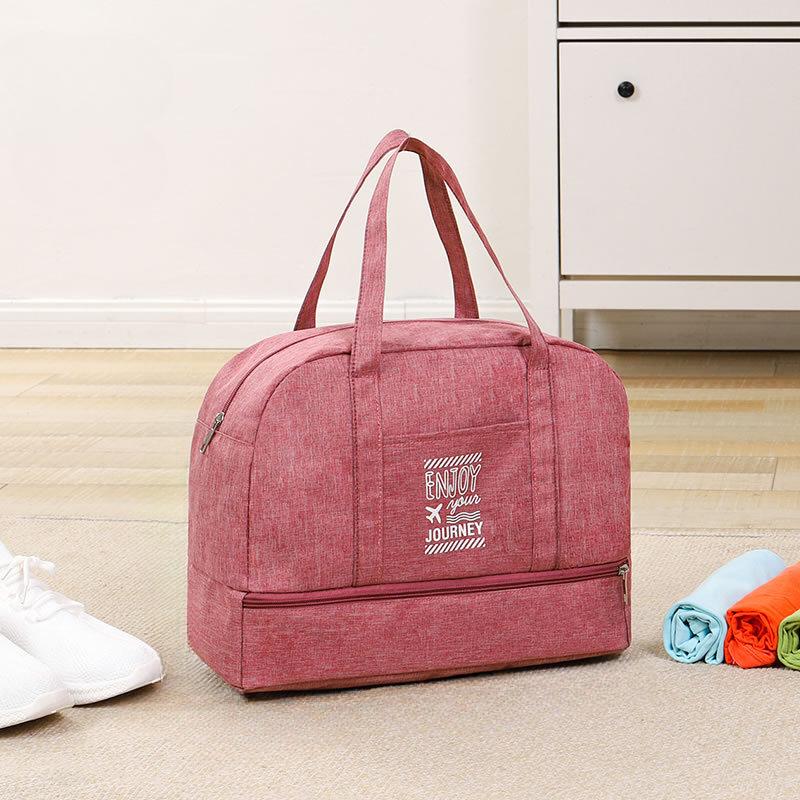 Reisetasche für Damen mit großem Fassungsvermögen, Fitness-Yoga-Handtasche, nass und trocken, breiter Schultergurt, Einkaufstasche für den Außenbereich Big rosa von Joom DACH