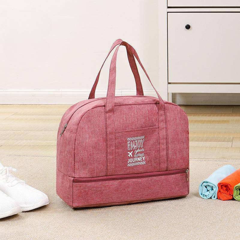 Reisetasche für Damen mit großem Fassungsvermögen, Fitness-Yoga-Handtasche, nass und trocken, breiter Schultergurt, Einkaufstasche für den Außenbereich Big rosa von Joom DACH