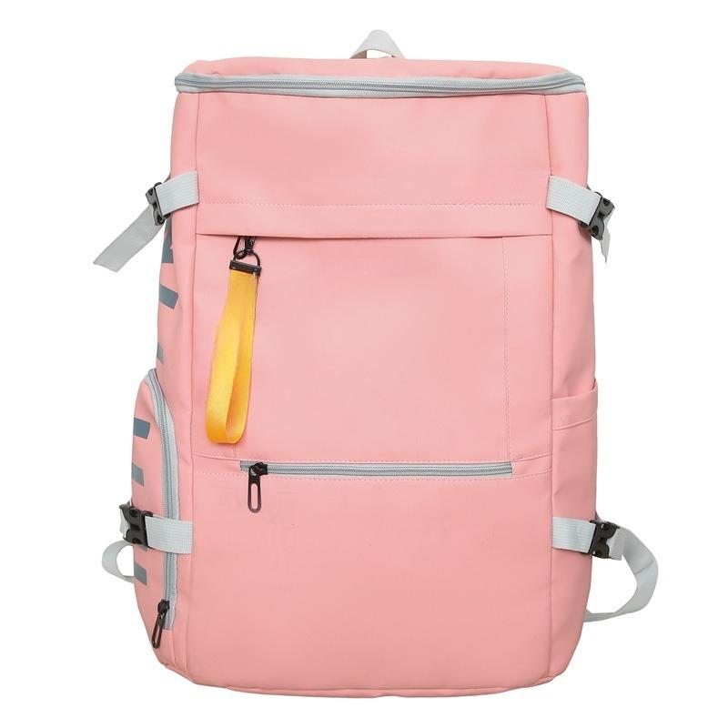 Reisetaschen mit großem Fassungsvermögen für Damen und Herren mit Schuhfächern, tragbare Reisetaschen, Gepäcktaschen mit einfachem und Mehrfachtaschen-Design rosa von Joom DACH