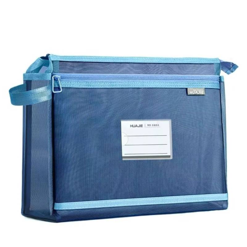 Reißverschluss Datei Ordner Tasche große Kapazität Schreibwaren Organizer Beutel Test Papier Lagerung Tasche Studenten dunkelblaue von Joom DACH