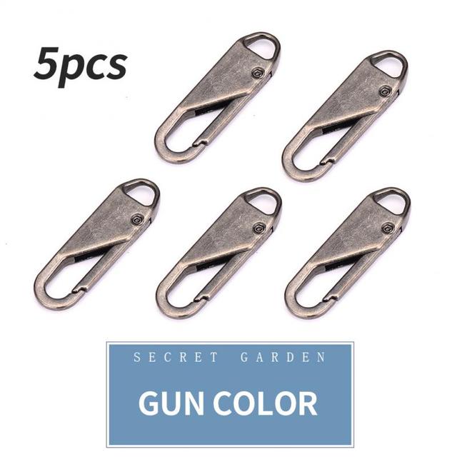 Reißverschlussschieber, sofortiger Reißverschluss-Reparatursatz, Ersatz für kaputte Schnalle, Reisetasche, Koffer, Reißverschlusskopf, DIY, Nähen, Basteln 5PCS grau von Joom DACH