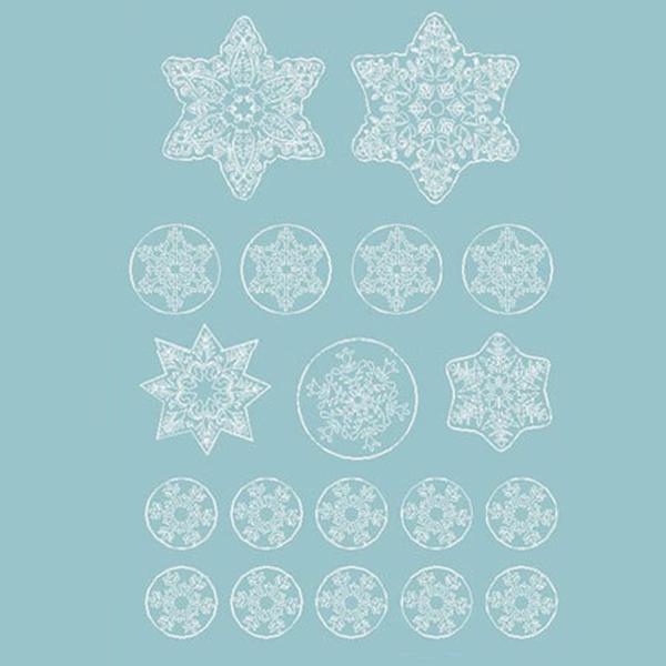 Rentier-Fensteraufkleber, Weihnachtsdekoration, Weihnachtsmann, Schneeflocke, kreative DIY-Aufkleber für Glas, Weihnachtsaufkleber B von Joom DACH