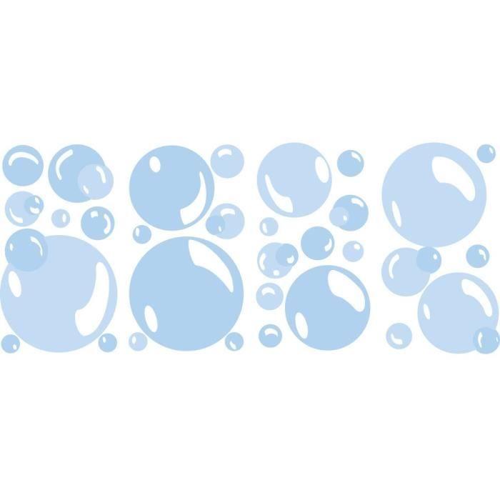 Repositionierbare Seifenblasen-Aufkleber – ROOMMATES – Vinyl – Blau von Joom DACH