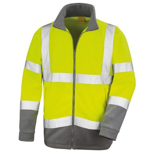 Result Core Reflektierende Sicherheits-Microfleece-Jacke für Herren (2er-Pack) 3XL gelb von Joom DACH