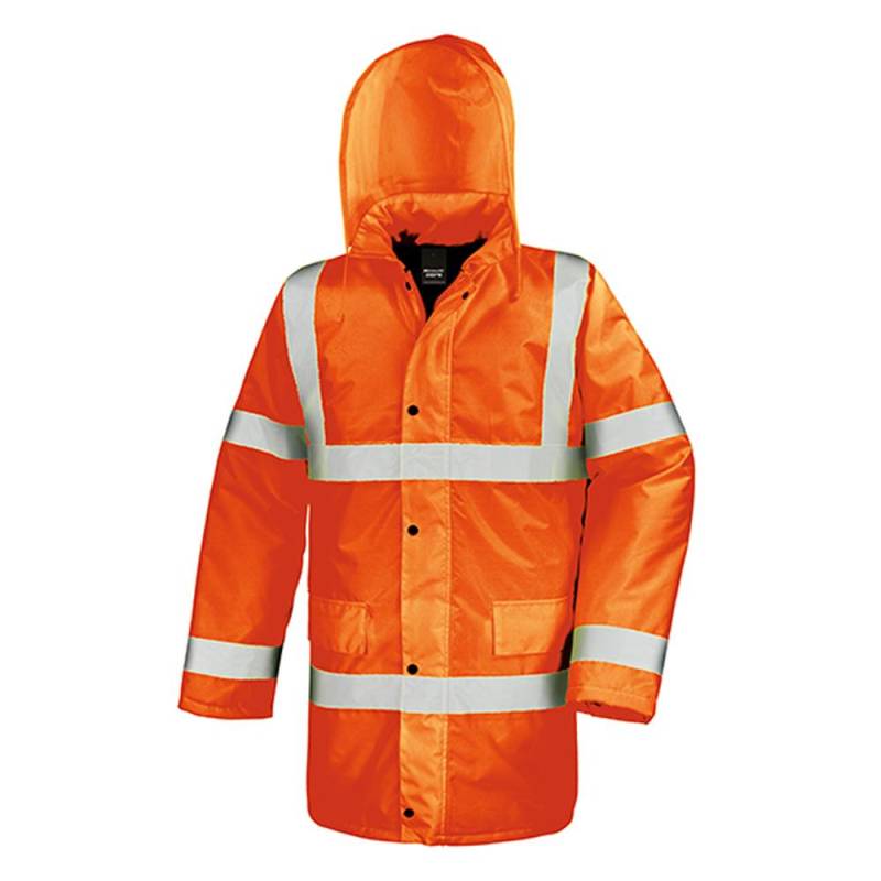 Result Safe-Guard Herren Autobahn Hi-Vis Mantel 4XL fluoreszierende orange von Joom DACH