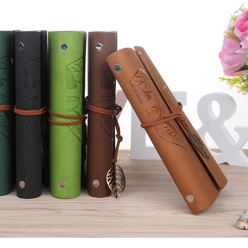 Retro Blatt Notebook Schule Büro Schreibwaren Tagebuch Notizblock Literatur PU Leder Hinweis Buch Reisenden Journal Planer Geschenke von Joom DACH