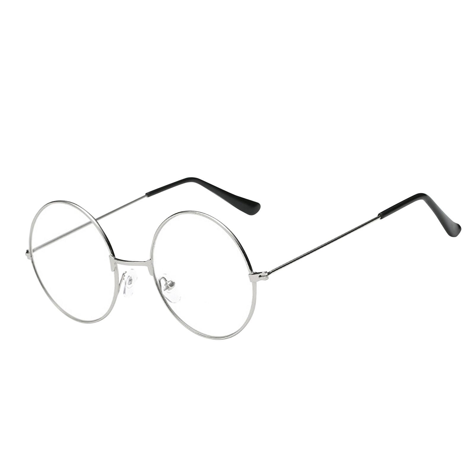 Retro-Brille aus Metall ohne Dioptrien, modisch, runder Rahmen, transparente Gläser One Size silber Retro-Brille aus Metall ohne Dioptrien, modisch, runder Rahmen, transparente Gläser One Size silber von Joom DACH