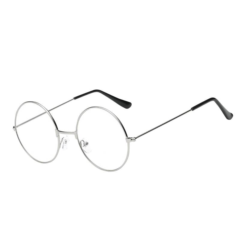 Retro-Brille aus Metall ohne Dioptrien, modisch, runder Rahmen, transparente Gläser One Size silber Retro-Brille aus Metall ohne Dioptrien, modisch, runder Rahmen, transparente Gläser One Size silber von Joom DACH