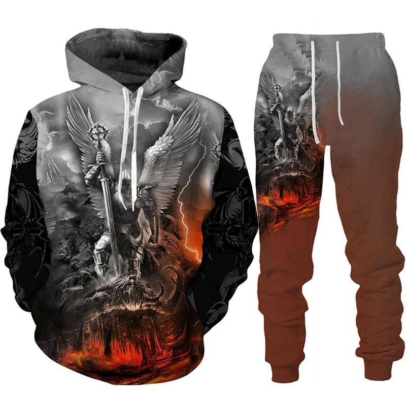 Retro Dragon Tattoo 3D-Druck Herren Damen Trainingsanzug-Sets Casual Hoodie + Hose 2-teiliges Set Übergroßes Sweatshirt Mode Herrenbekleidung L Retro Dragon Tattoo 3D-Druck Herren Damen Trainingsanzug-Sets Casual Hoodie + Hose 2-teiliges Set Übergroßes Sweatshirt Mode Herrenbekleidung L von Joom DACH