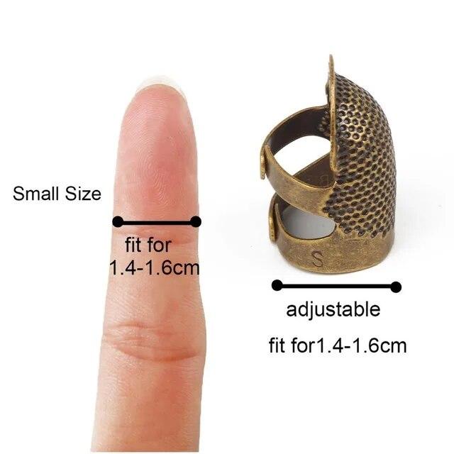 Retro Fingerschutz Antik Ring Handarbeit Nadel Fingerhut Nadeln Handwerk Haushalt DIY Nähwerkzeuge Zubehör S hellbraun von Joom DACH