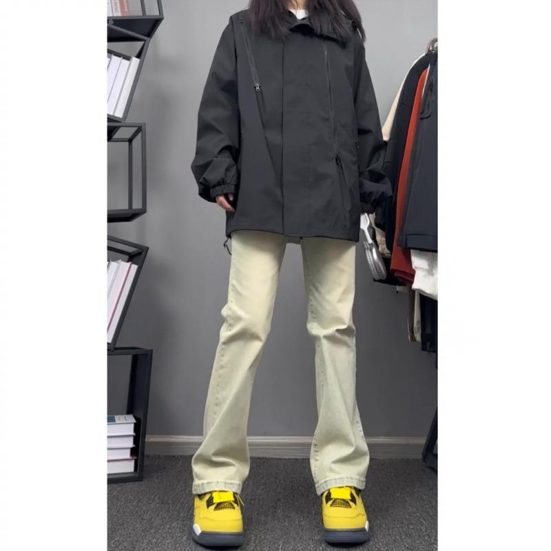 Retro Flare Jeans für Damen im Sommer, neue gerade, lockere Design-Nischen-Freizeithose S von Joom DACH