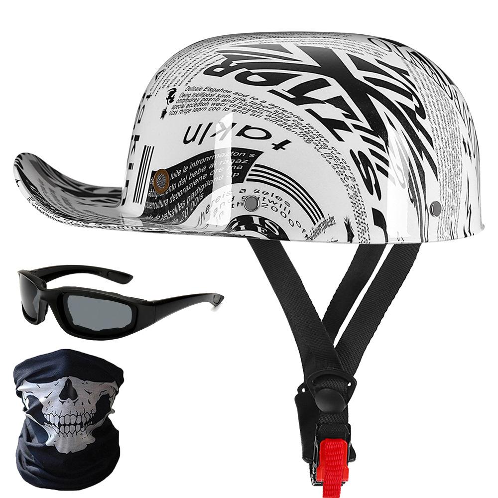 Retro Gangster Persönlichkeit Baseball Cap Helm Harley Helm Vier Jahreszeiten Männer und Frauen Elektro Auto Halb Helm Scoop Helm kappe XL Retro Gangster Persönlichkeit Baseball Cap Helm Harley Helm Vier Jahreszeiten Männer und Frauen Elektro Auto Halb Helm Scoop Helm kappe XL von Joom DACH
