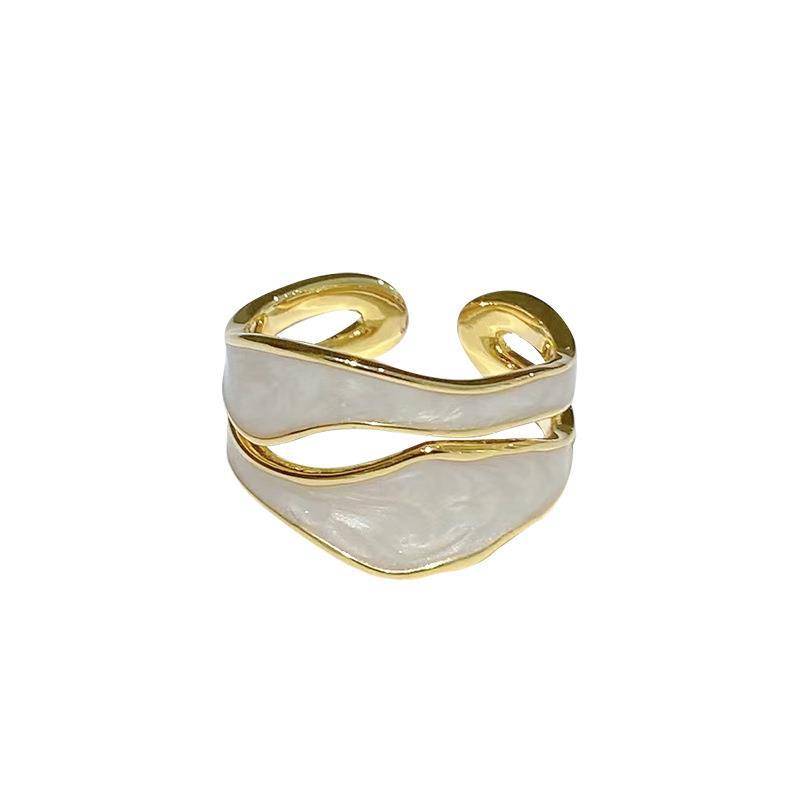 Retro Gold Farbe Öffnung Ringe Frauen Luxus Unregelmäßigen Einstellbare Finger Ring Trendy Hochzeit Schmuck Geschenk 1pc von Joom DACH