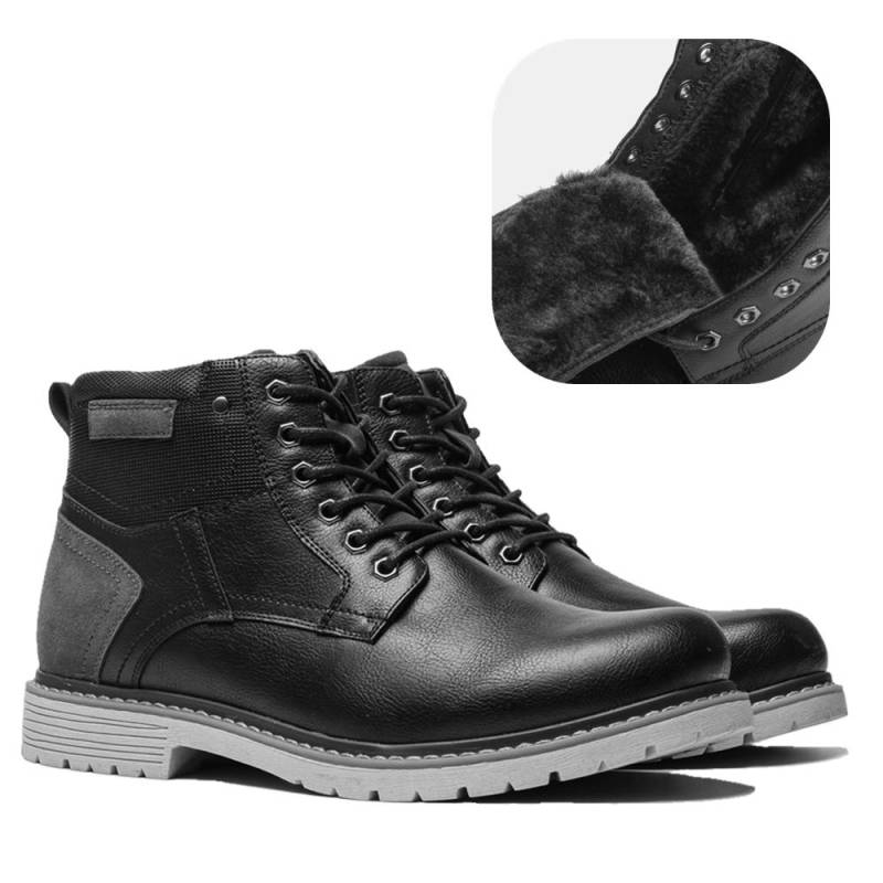 Retro Herren Winterstiefel Warme Herren Winterschuhe 42 schwarz von Joom DACH