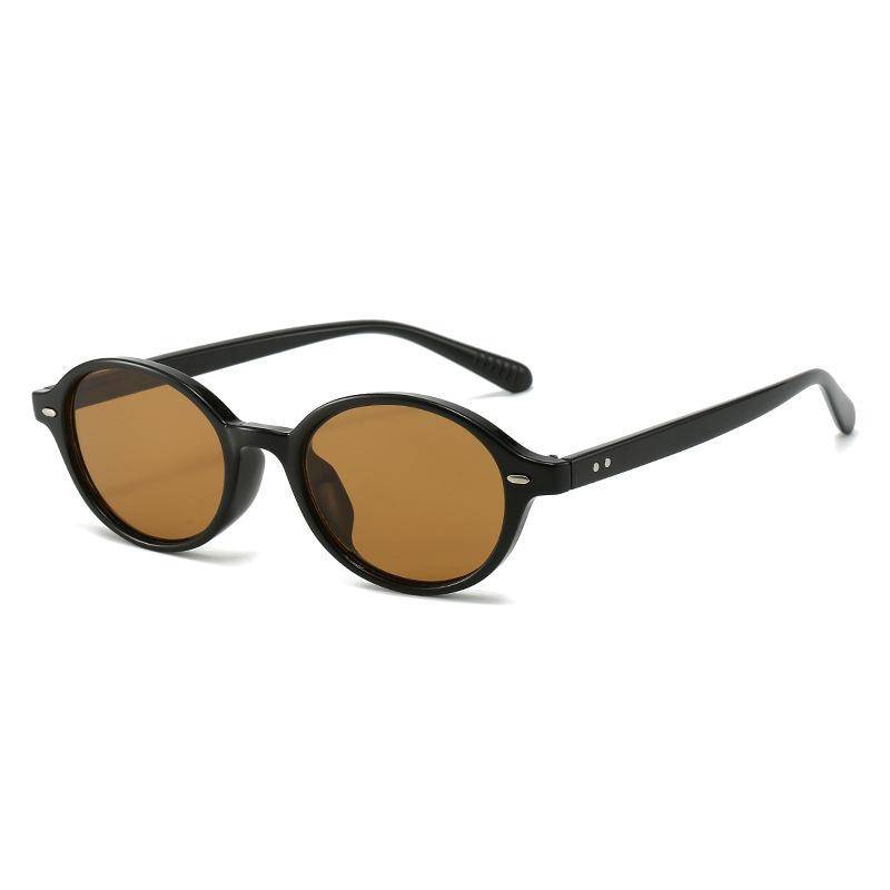 Retro Kleine Ovale Sonnenbrille Frauen Männer Nieten Shades Fashion Eyewear Europäischen Amerikanischen Stil Sonnenbrille UV400 von Joom DACH