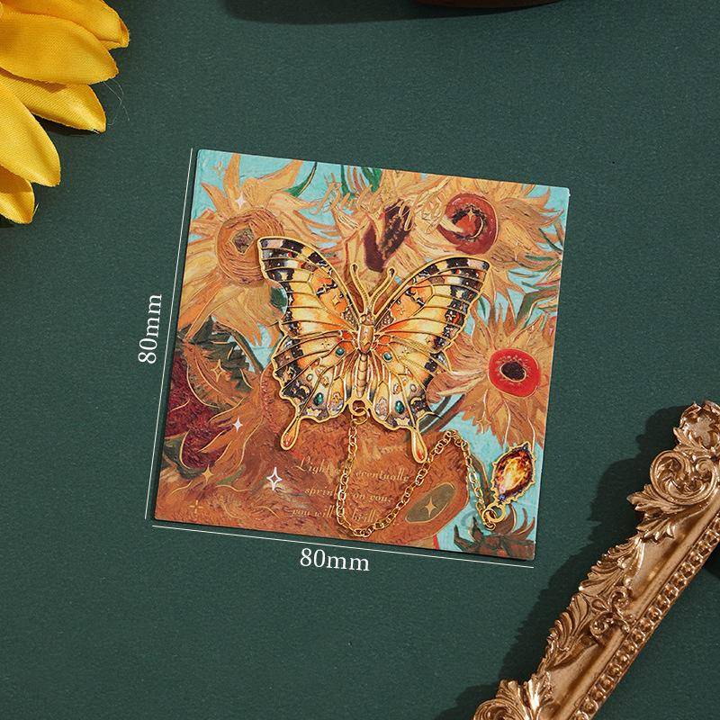 Retro-Lesezeichenhalter in Schmetterlingsform für Schüler, 6 Arten von Kunst-Ölgemälde-Lesezeichen, exquisite Lesegeschenke von Joom DACH