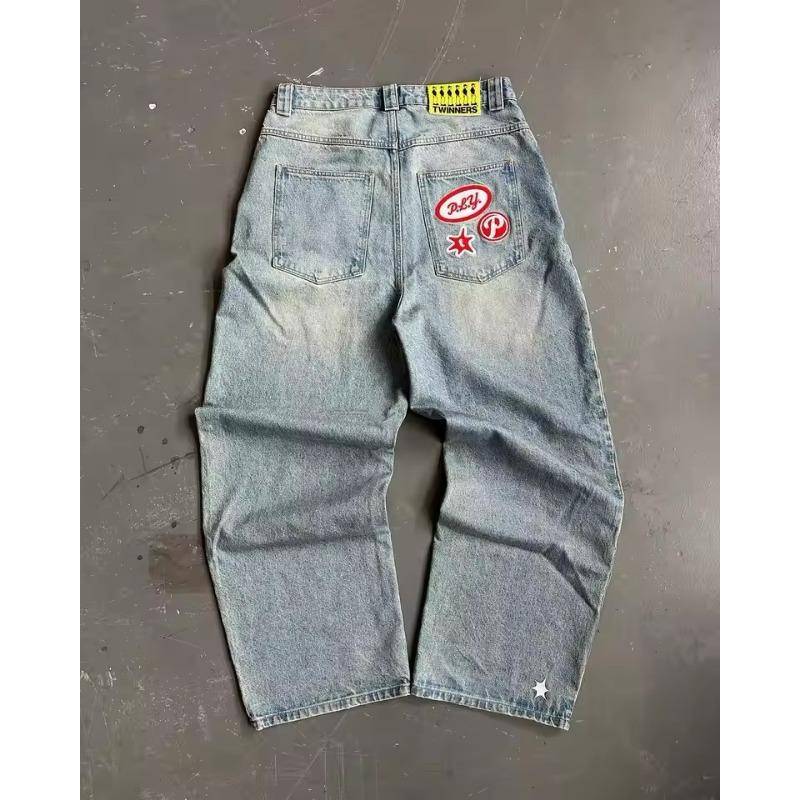 Retro Loose Jeans Herren Street Pants Locker Lässige Gerade Hosen M von Joom DACH