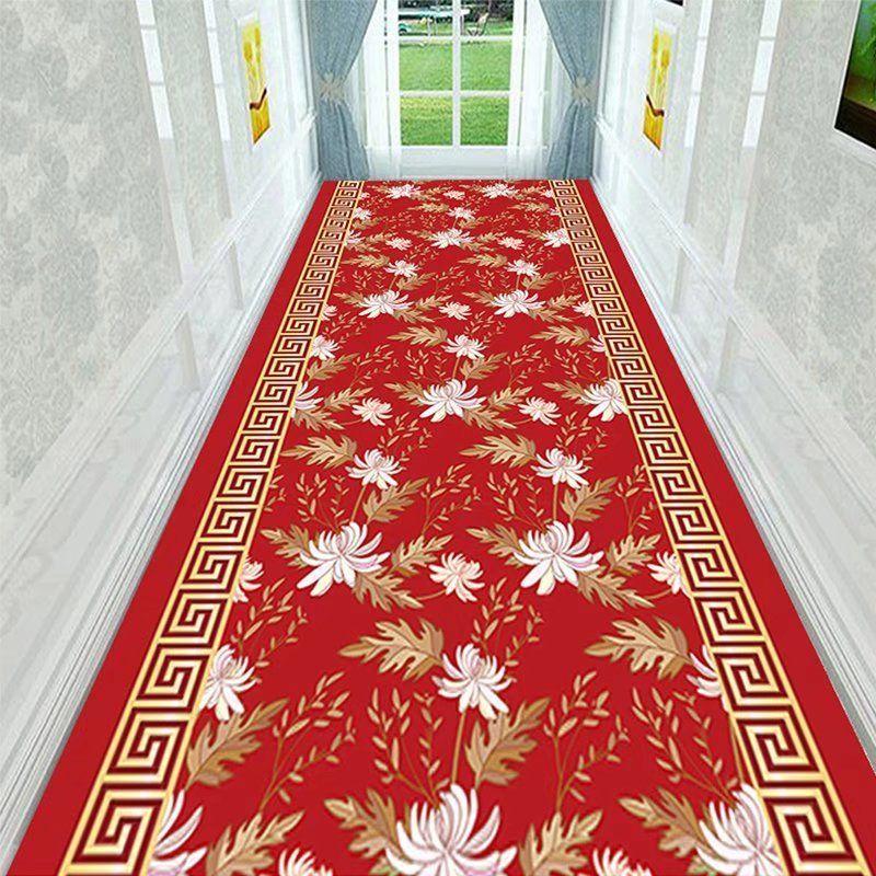 Retro Luxus Grau Langer Teppich Wohndekoration Hotel Korridor Eingang Fußmatte Treppenmatte Anpassbarer Rutschfester Teppich Customized size von Joom DACH