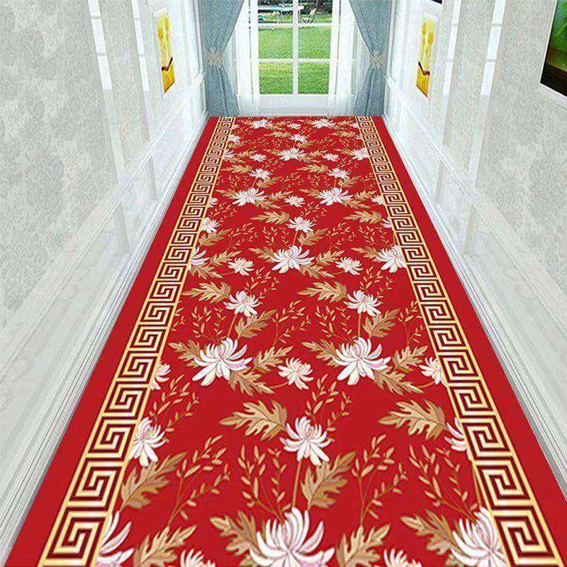 Retro Luxus Grau Langer Teppich Wohndekoration Hotel Korridor Eingang Fußmatte Treppenmatte Anpassbarer Rutschfester Teppich Customized size von Joom DACH