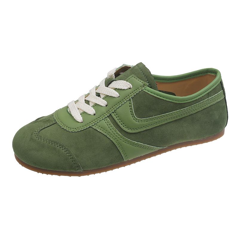 Retro Patchwork Deutsche Trainingsschuhe Damen Sommer Neu Flach Schnürschuh Allround Leicht Freizeit Sport Cortez 40 grün von Joom DACH